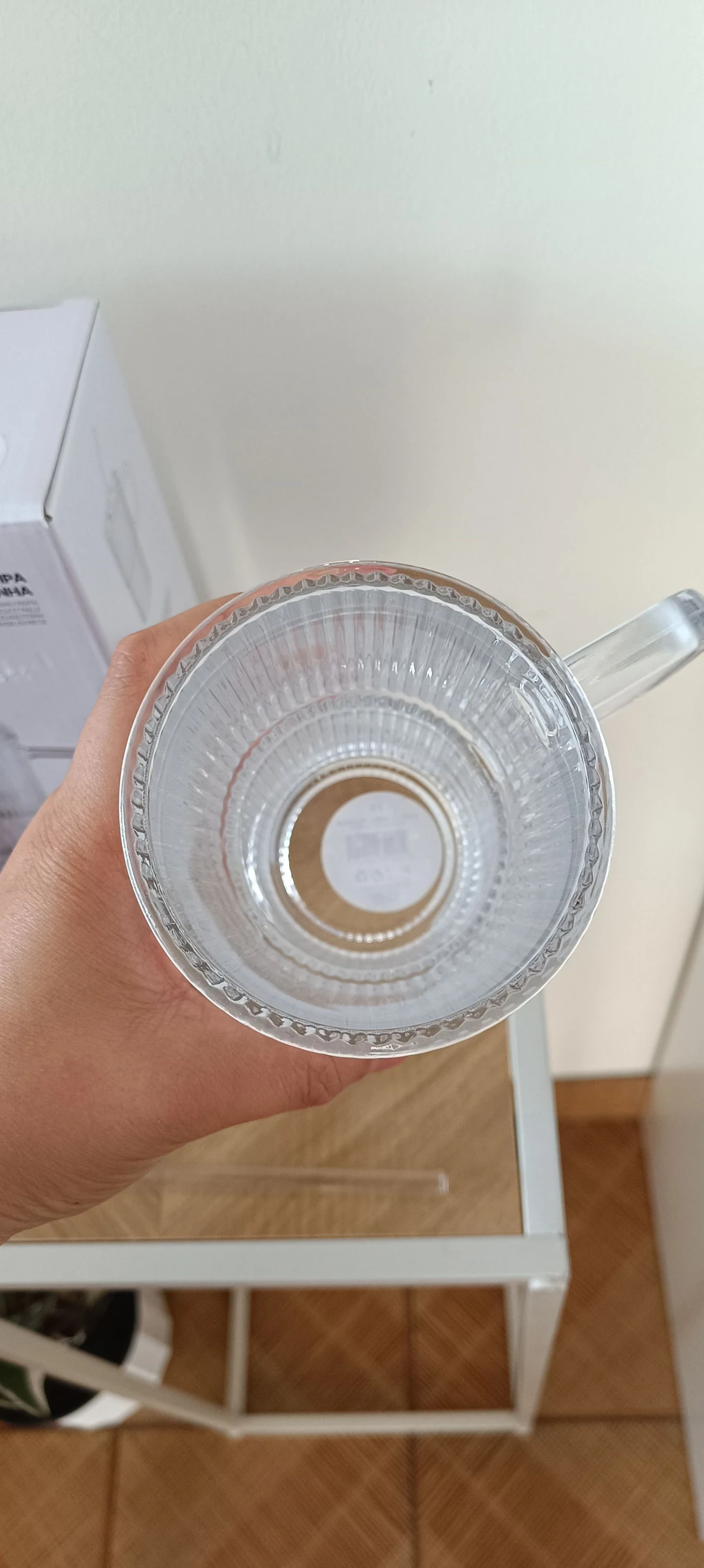 Copo de vidro canelado e palhinha de vidro 🌺 Verre et paille en verre🌺 – photo 7